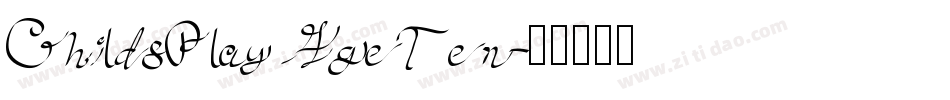 ChildsPlay AgeTen字体转换